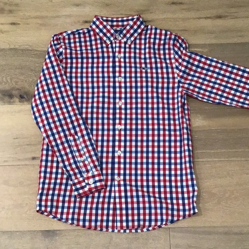 Vineyard Vines Boys Whale Shirt M 12/14